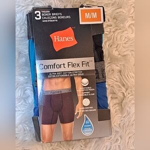 4 Hanes Mens Tagless Comfort Flex Fit Boxer Briefs. Ultra Soft Cotton Stretch